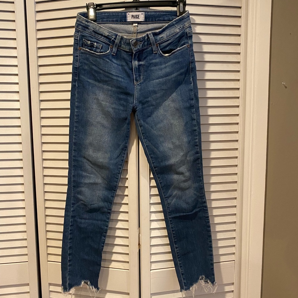 Paige Jeans (size 27) cropped ankle distressed